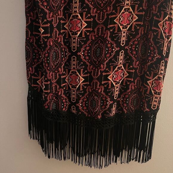 NWT forever21 fringe dress - geometric pattern - adjustable straps - Picture 3 of 8